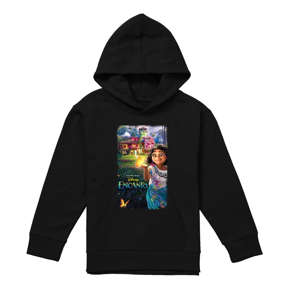 Black - Front - Encanto Childrens-Kids Movie Poster Hoodie