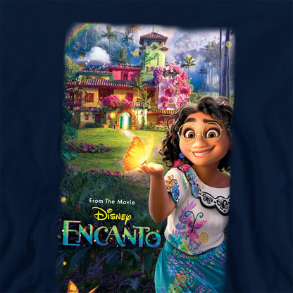 Navy - Back - Encanto Childrens-Kids Movie Poster Hoodie