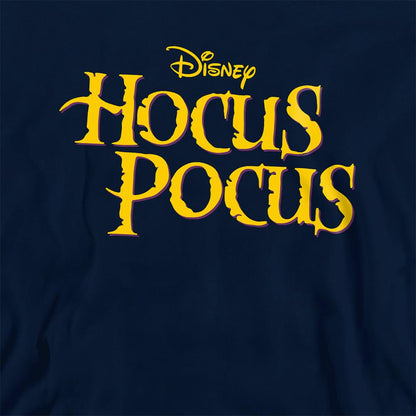 Navy - Back - Hocus Pocus Childrens-Kids Logo Hoodie