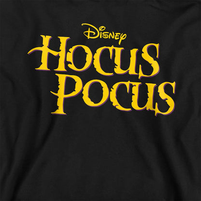 Black - Back - Hocus Pocus Childrens-Kids Logo Hoodie