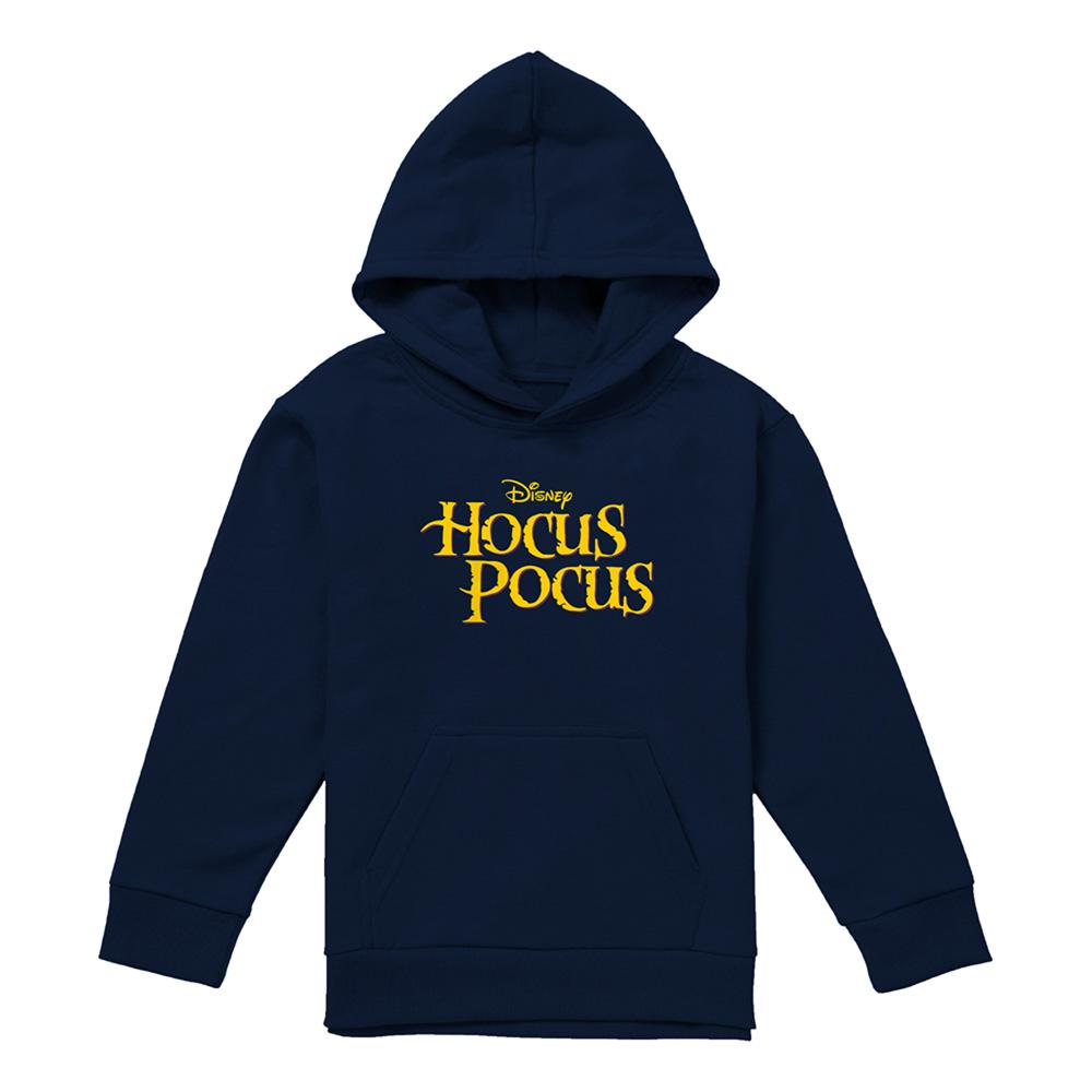 Navy - Front - Hocus Pocus Childrens-Kids Logo Hoodie