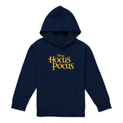 Navy - Front - Hocus Pocus Childrens-Kids Logo Hoodie