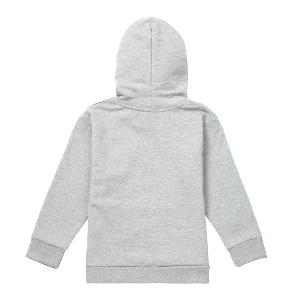Athletic Heather - Side - Frozen Childrens-Kids Frozen Heart Elsa Heather Pullover Hoodie