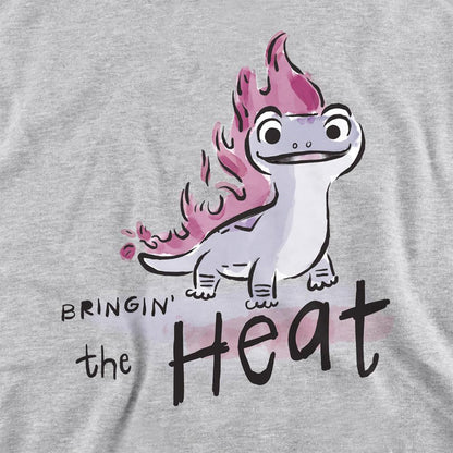 Athletic Heather - Back - Frozen Childrens-Kids Is Bringin´ The Heat Bruni The Fire Spirit Heather Pullover Hoodie