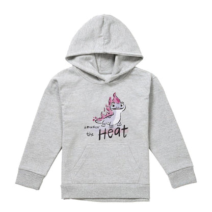 Athletic Heather - Front - Frozen Childrens-Kids Is Bringin´ The Heat Bruni The Fire Spirit Heather Pullover Hoodie
