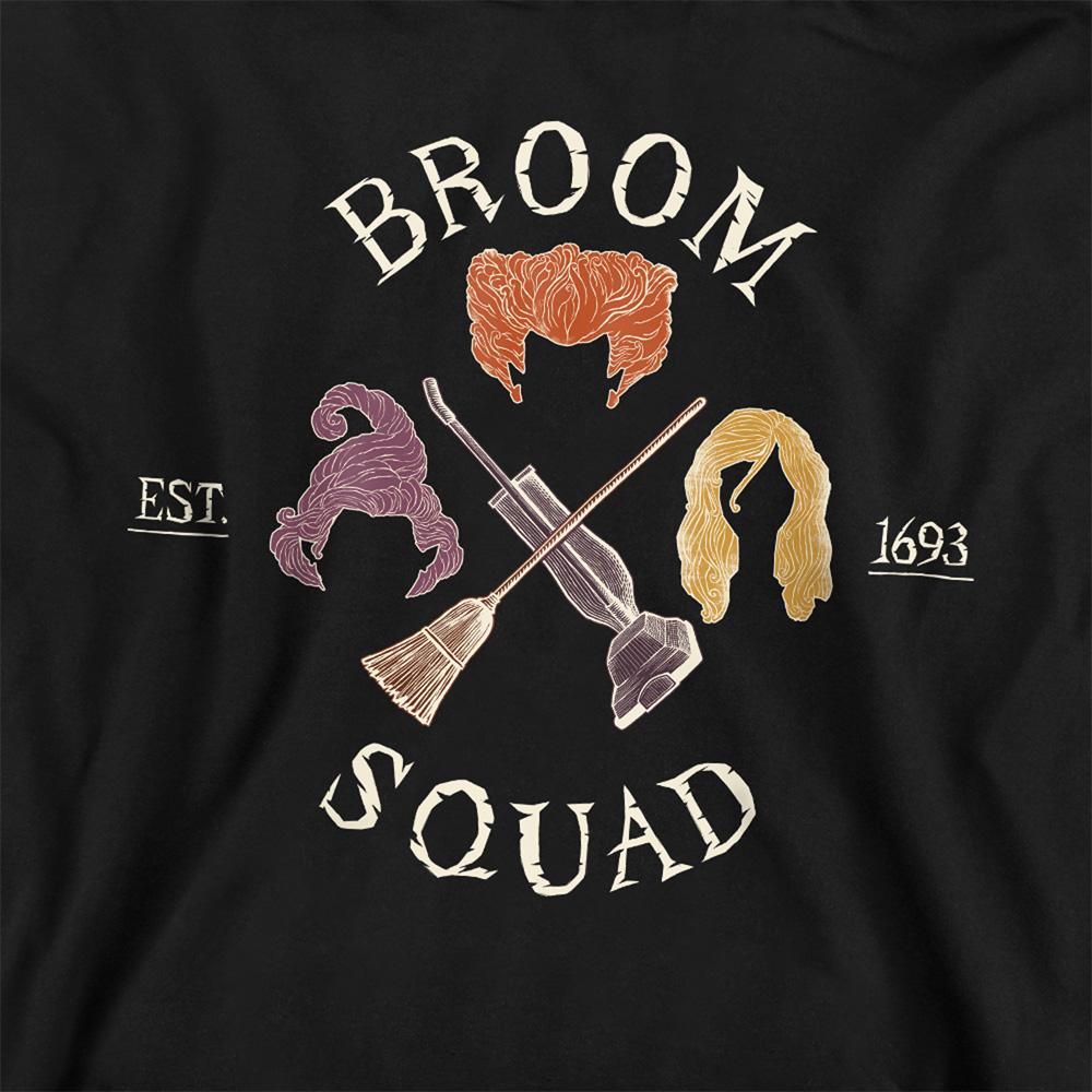 Black - Back - Hocus Pocus Childrens-Kids Broom Squad Sanderson Sisters Hoodie