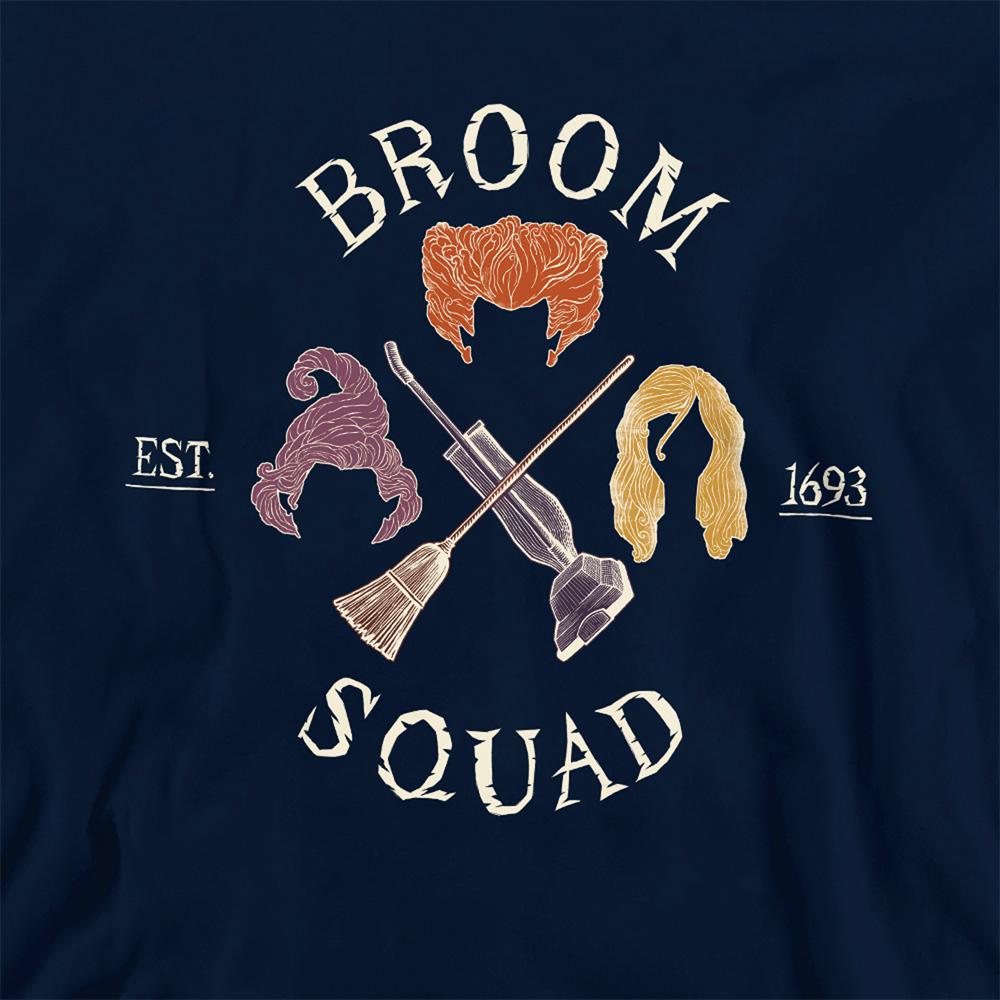 Navy - Back - Hocus Pocus Childrens-Kids Broom Squad Sanderson Sisters Hoodie