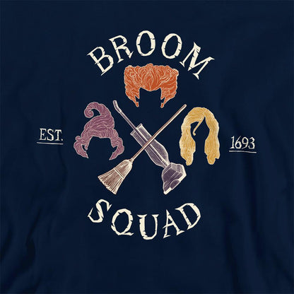 Navy - Back - Hocus Pocus Childrens-Kids Broom Squad Sanderson Sisters Hoodie