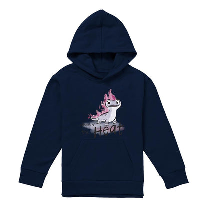Navy - Front - Frozen Childrens-Kids Bringin´ The Heat Bruni The Fire Spirit Hoodie