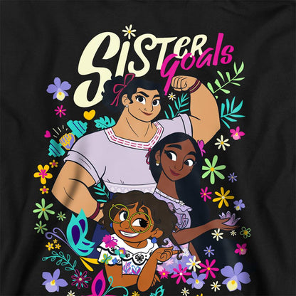 Black - Back - Encanto Childrens-Kids Sister Goals Mirabel Isabela Luisa Hoodie