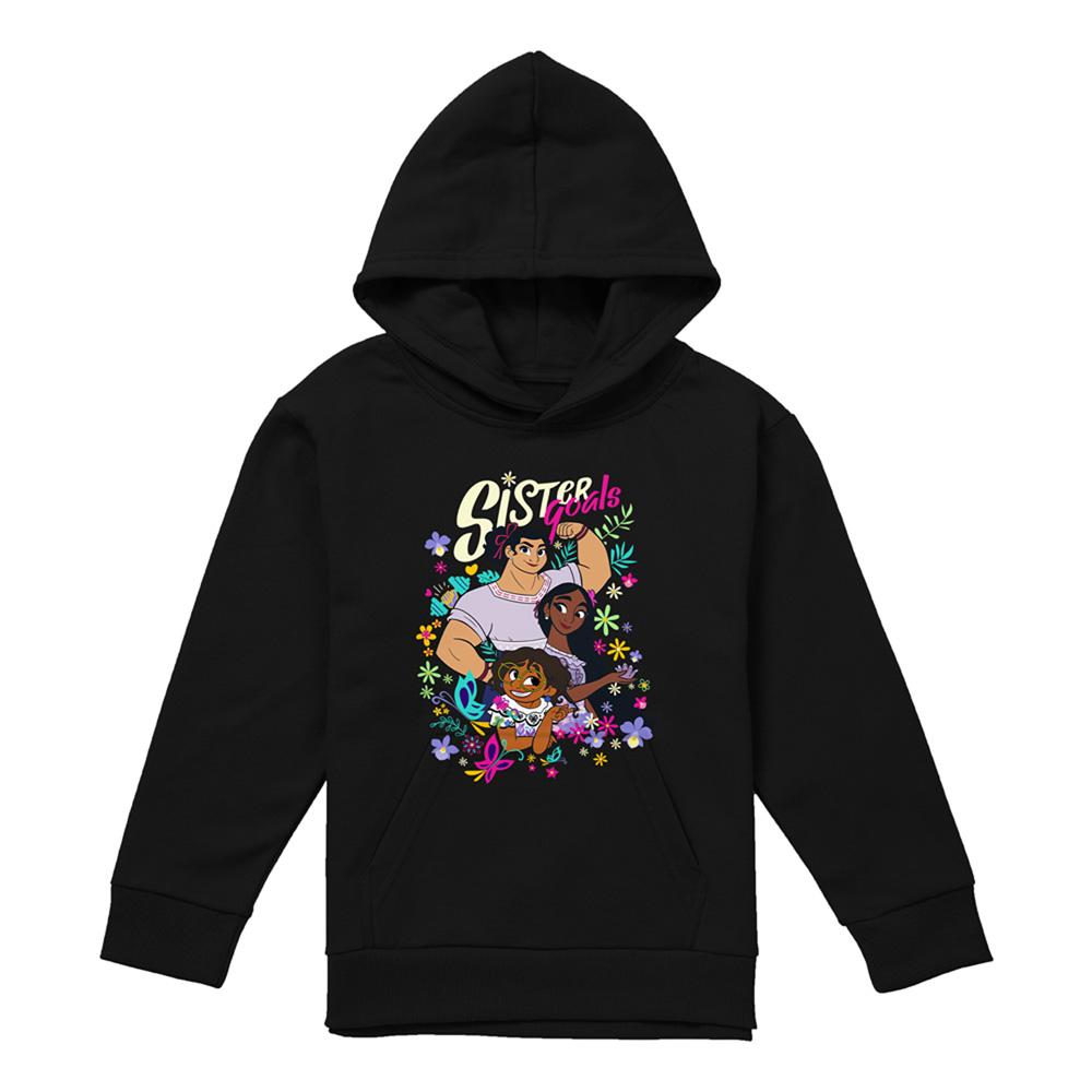 Black - Front - Encanto Childrens-Kids Sister Goals Mirabel Isabela Luisa Hoodie