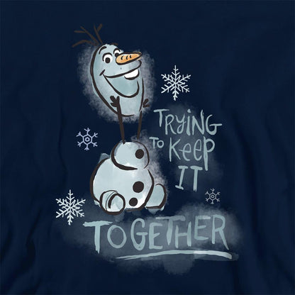 Navy - Back - Frozen Childrens-Kids Trying To Keep It Together Olaf Hoodie