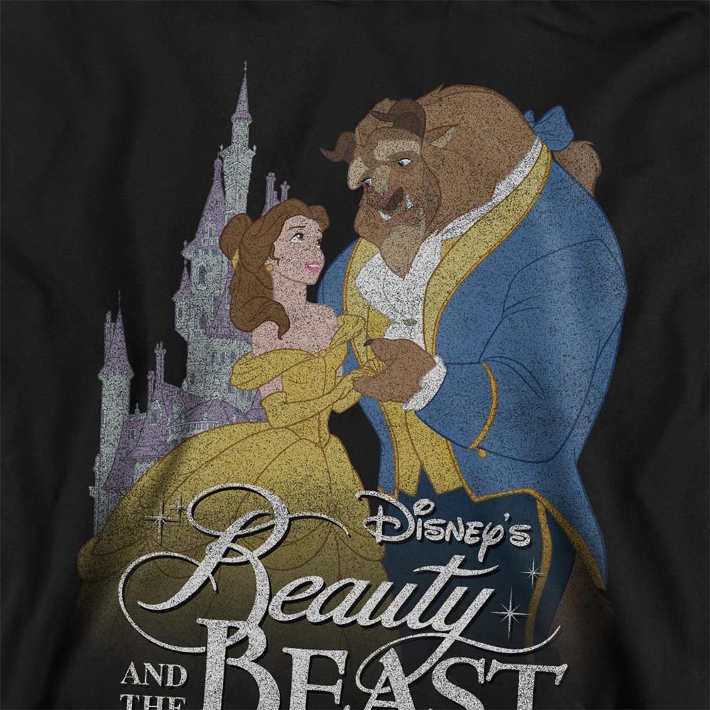 Black - Back - Beauty And The Beast Childrens-Kids Belle Beast Castle Hoodie