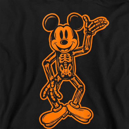 Navy - Back - Disney Childrens-Kids Mickey Mouse Skeleton Pullover Hoodie
