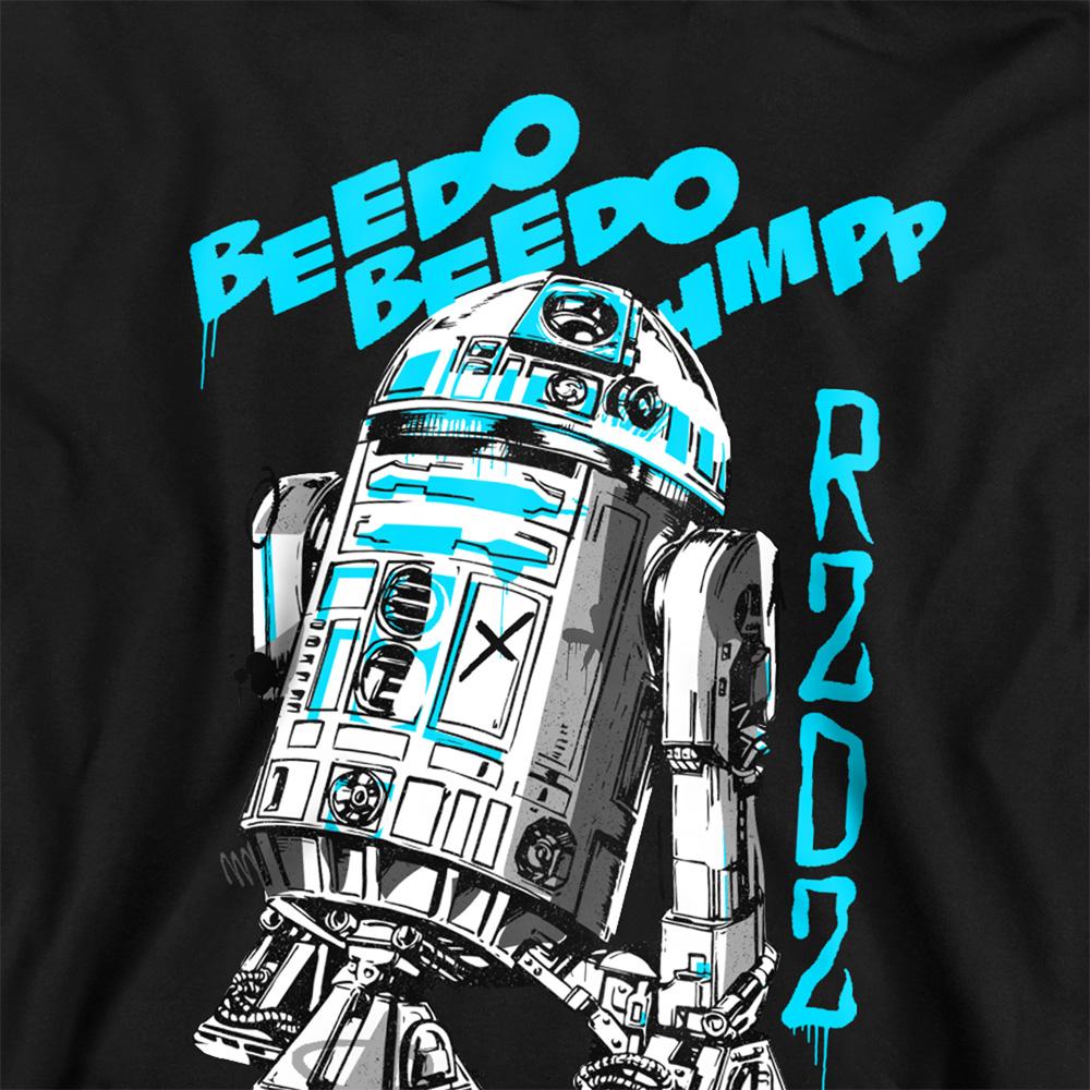 Athletic Heather - Back - Star Wars Childrens-Kids R2-D2 Graffiti Heather Hoodie