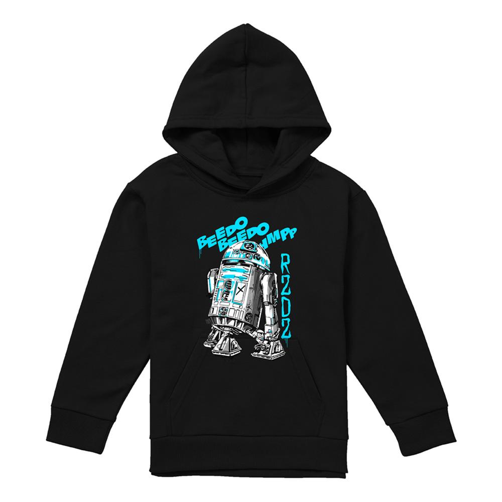 Athletic Heather - Lifestyle - Star Wars Childrens-Kids R2-D2 Graffiti Heather Hoodie