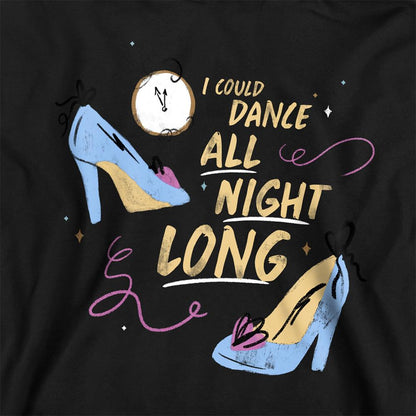 Black - Back - Cinderella Childrens-Kids I Could Dance All Night Long Glass Slippers Hoodie