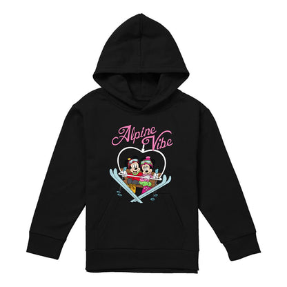 Navy - Front - Disney Childrens-Kids Alpine Vibes Mickey Mouse Pullover Hoodie