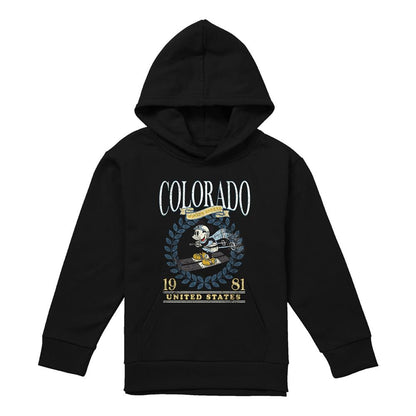 Navy - Front - Disney Childrens-Kids Colorado Mickey Mouse Skiing Pullover Hoodie