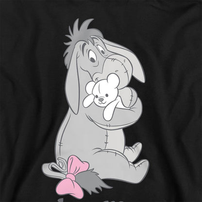 Navy - Back - Winnie the Pooh Childrens-Kids Hug Life Eeyore Valentine`s Day Hoodie