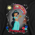 Black - Back - Aladdin Childrens-Kids Birthday Princess Jasmine Abu Heather Hoodie