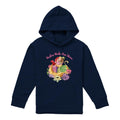 Navy - Front - Disney Princess Childrens-Kids Besties Shine Ariel Rapunzel Tiana Heather Hoodie