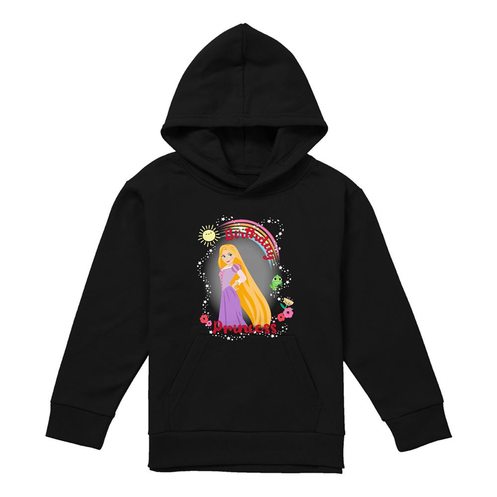 Athletic Heather - Front - Tangled Childrens-Kids Birthday Princess Rapunzel Pascal Heather Hoodie