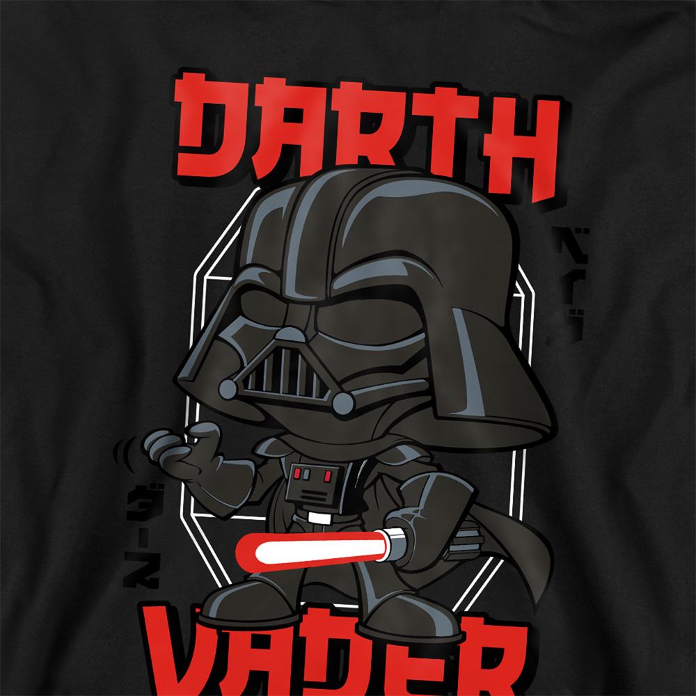 Black - Back - Star Wars Childrens-Kids Kawaii Darth Vader Hoodie