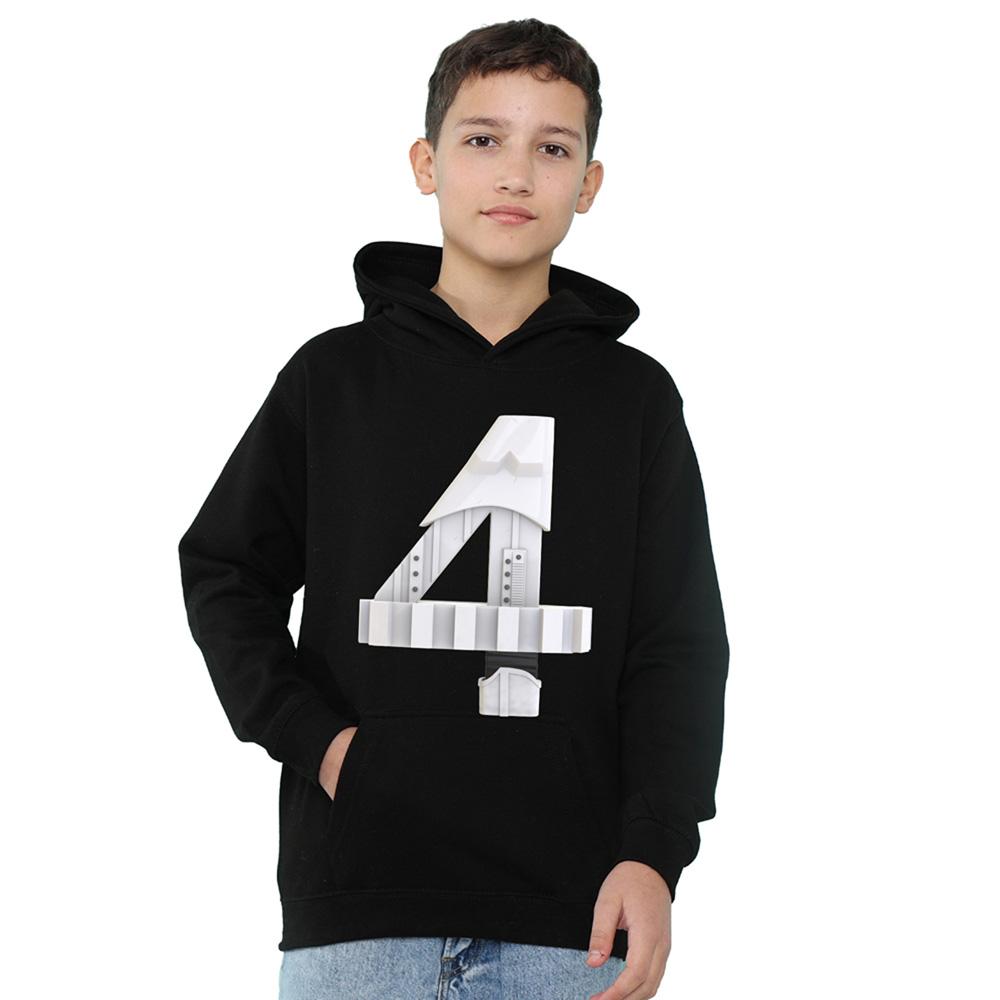 Black - Front - Star Wars Childrens-Kids 4 Stormtrooper Hoodie