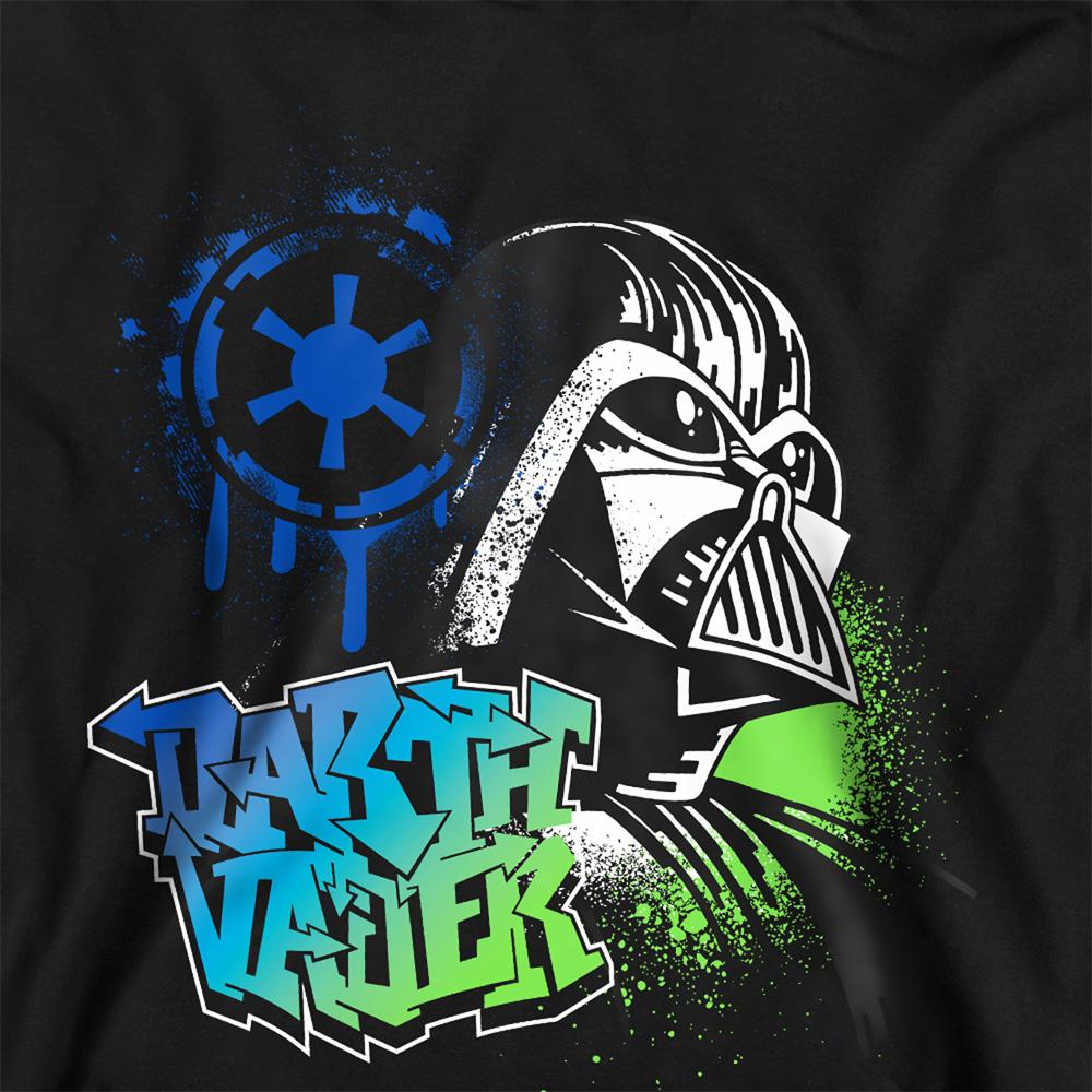 Athletic Heather - Back - Star Wars Childrens-Kids Empire Darth Vader Graffiti Heather Hoodie