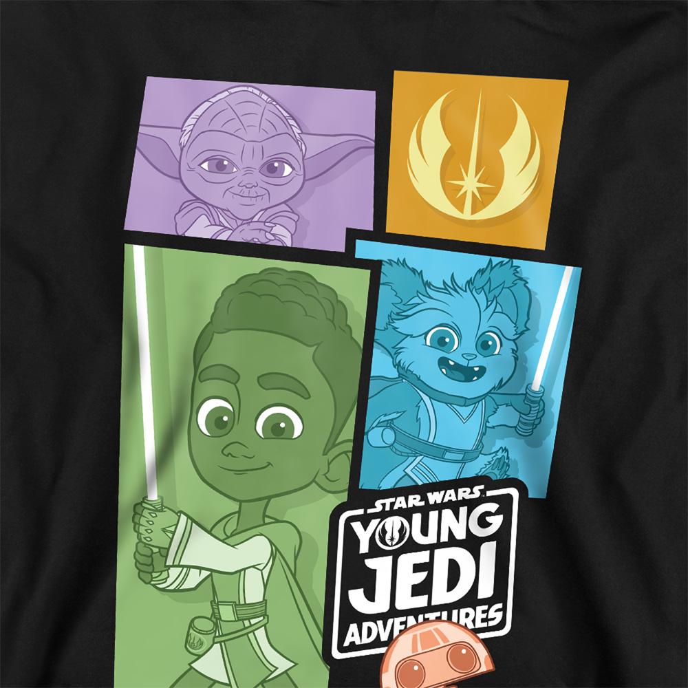 Athletic Heather - Back - Star Wars Childrens-Kids Young Jedi Adventure Blocks Heather Hoodie