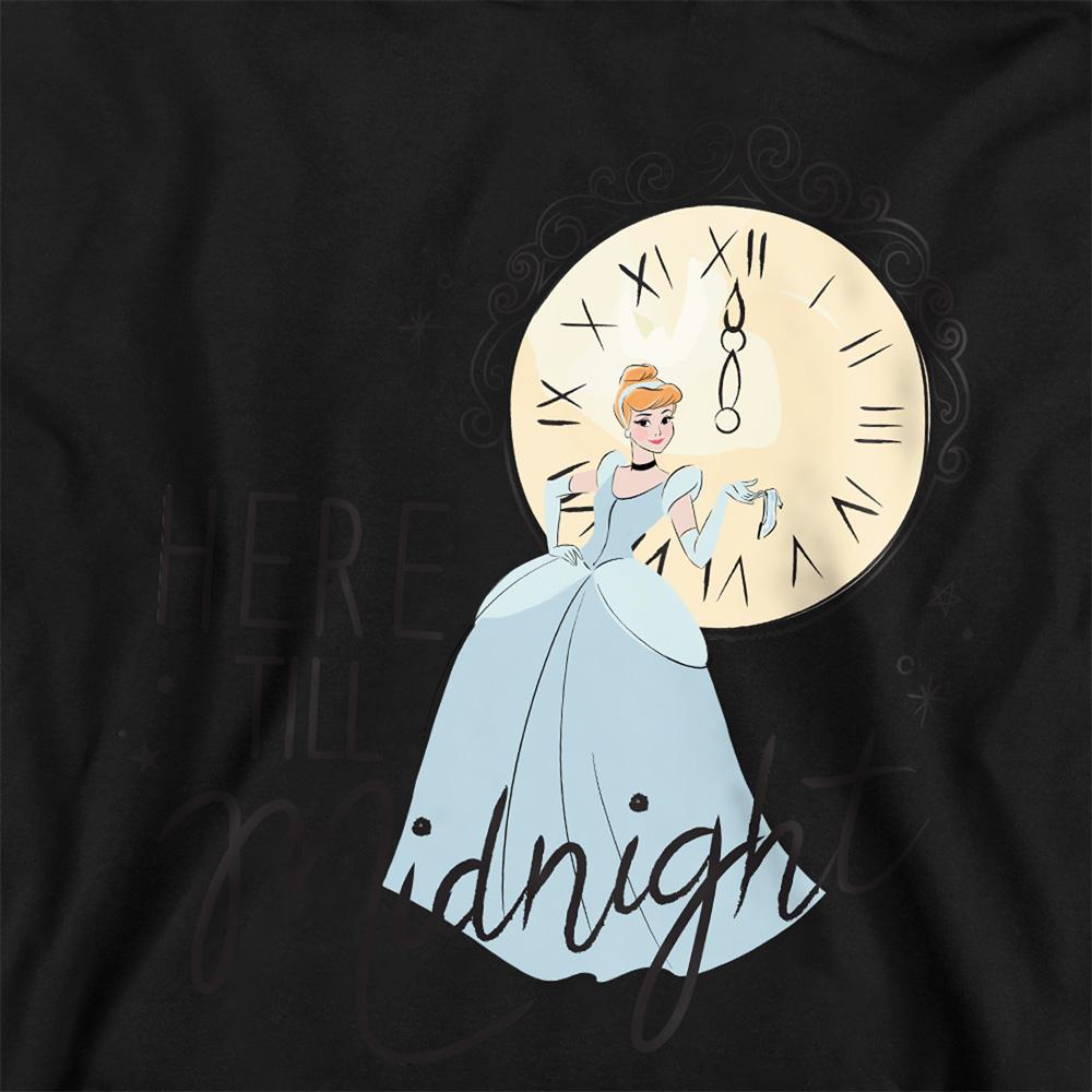 Navy - Back - Cinderella Childrens-Kids Here Till Midnight New Years Eve Hoodie