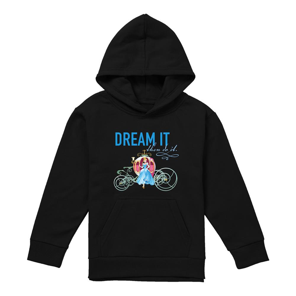 Black - Front - Cinderella Childrens-Kids Dream It, Then Do It Pumpkin Coach Hoodie