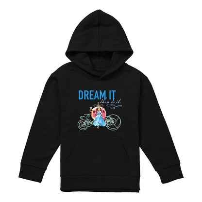 Black - Front - Cinderella Childrens-Kids Dream It, Then Do It Pumpkin Coach Hoodie