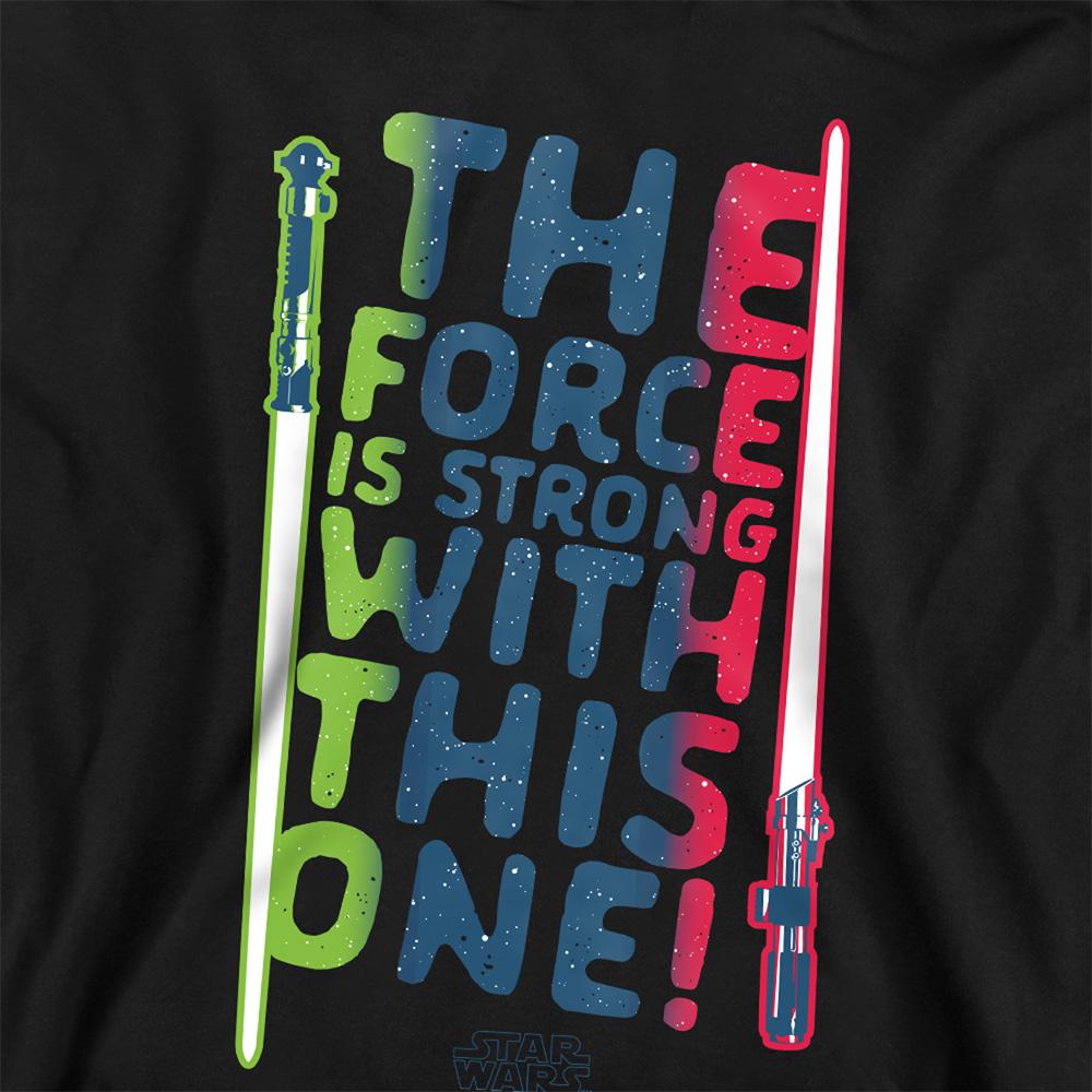 Black - Back - Star Wars Childrens-Kids Force Is Strong Hoodie