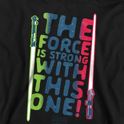 Black - Back - Star Wars Childrens-Kids Force Is Strong Hoodie