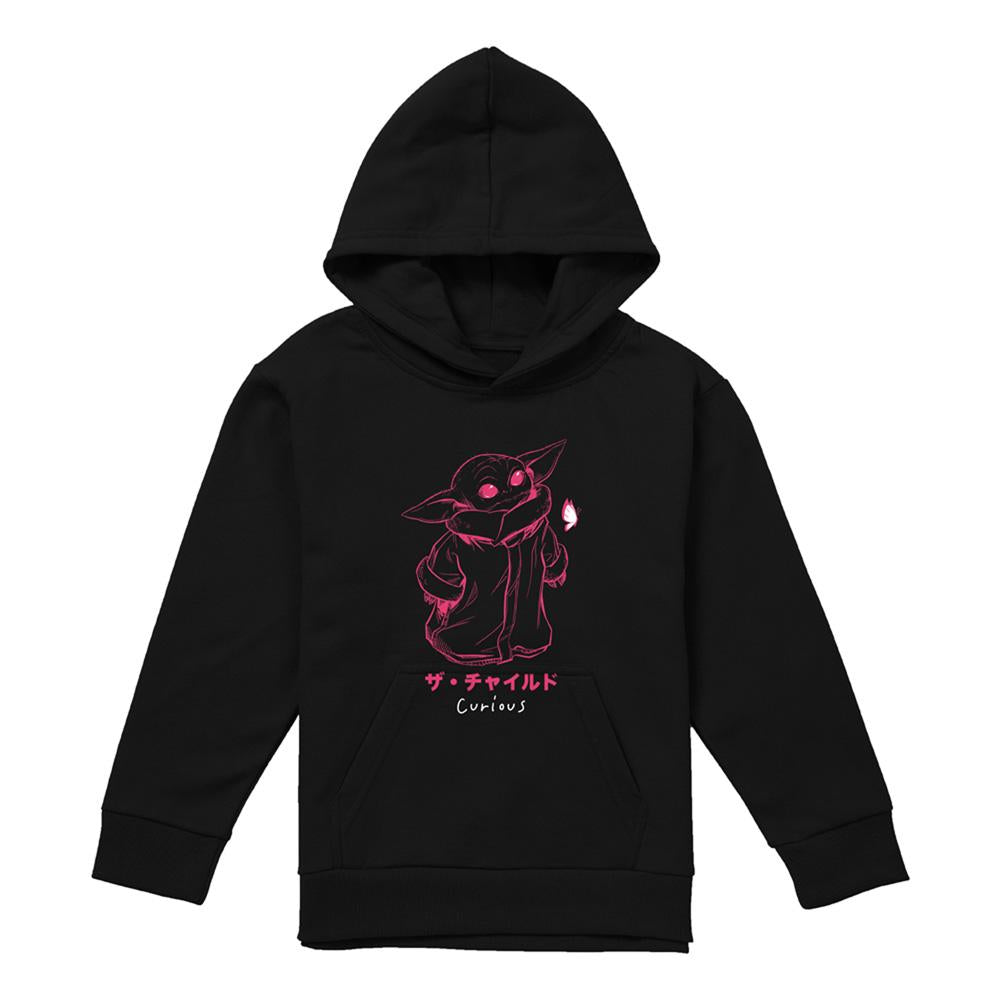 Athletic Heather - Lifestyle - Star Wars The Mandalorian Childrens-Kids Curious Grogu Sketch Heather Hoodie