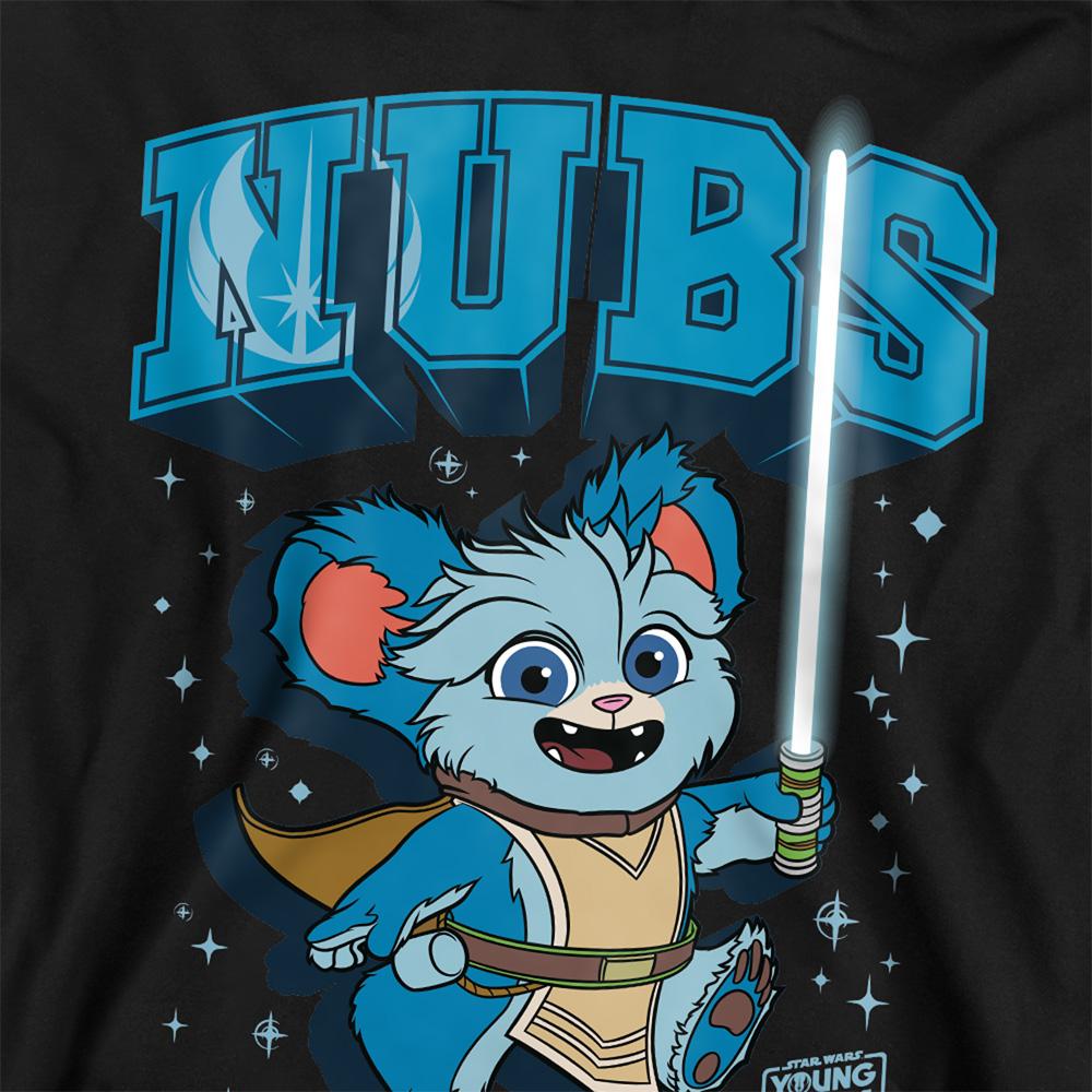 Black - Back - Star Wars Childrens-Kids Young Jedi Adventure Nubs Hoodie