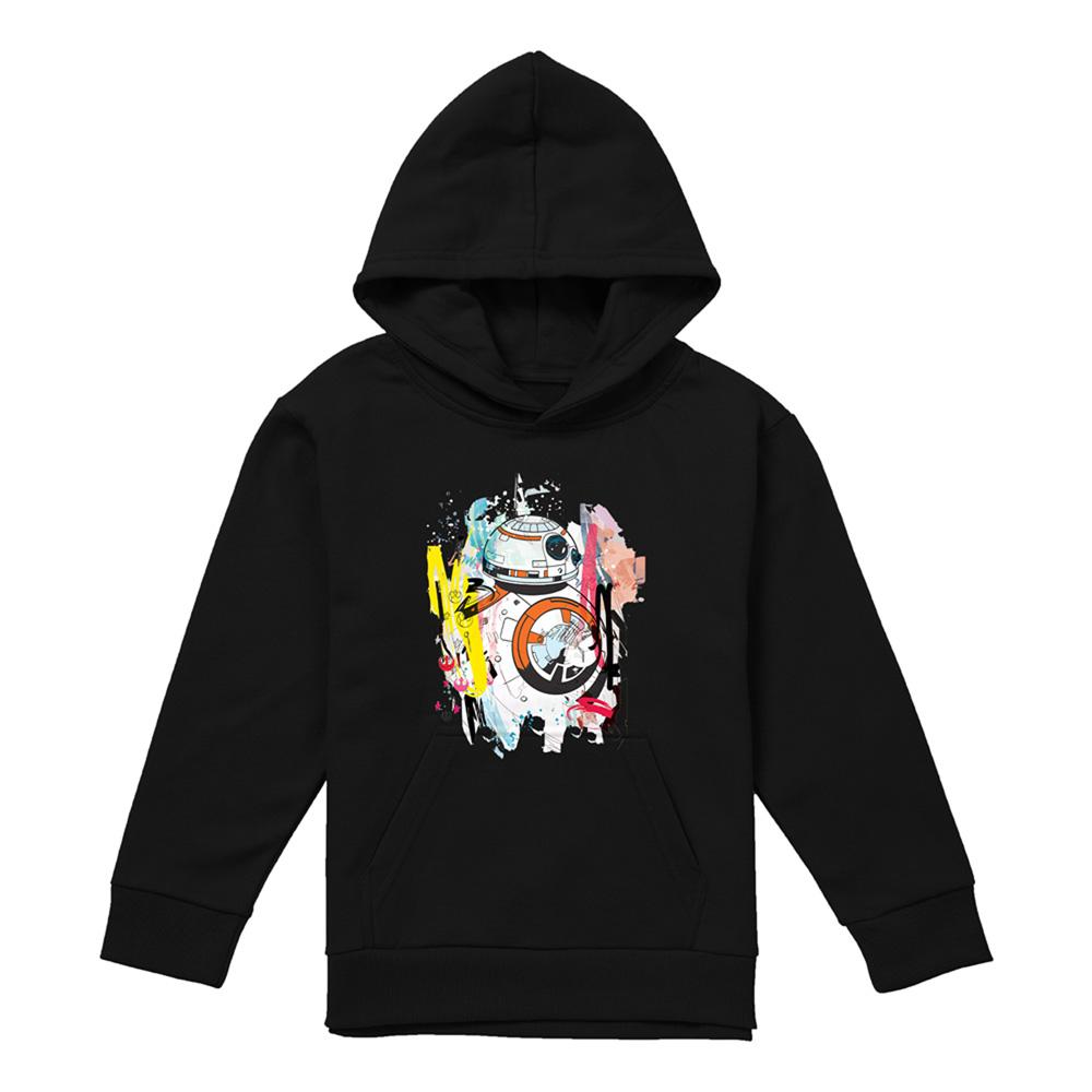 Black - Lifestyle - Star Wars Childrens-Kids BB-8 Abstract Hoodie