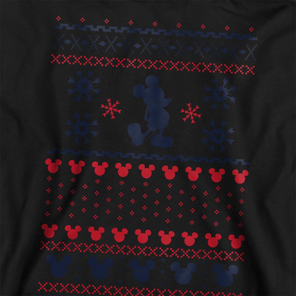 Black - Back - Mickey Mouse Childrens-Kids Christmas Sweater Hoodie