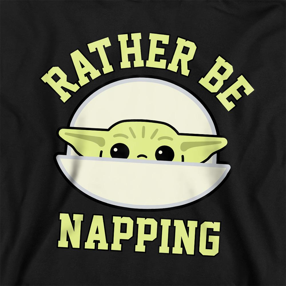 Black - Back - Star Wars The Mandalorian Childrens-Kids Napping Grogu Pod Hoodie