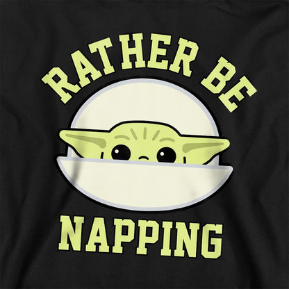 Black - Back - Star Wars The Mandalorian Childrens-Kids Napping Grogu Pod Hoodie