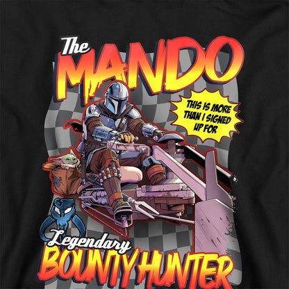 Athletic Heather - Back - Star Wars The Mandalorian Childrens-Kids Bounty Hunter Speed Bike Heather Hoodie