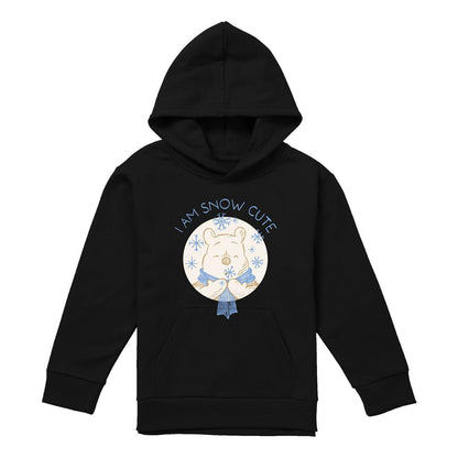 Black - Front - Winnie the Pooh Childrens-Kids I Am Snow Cute Hoodie