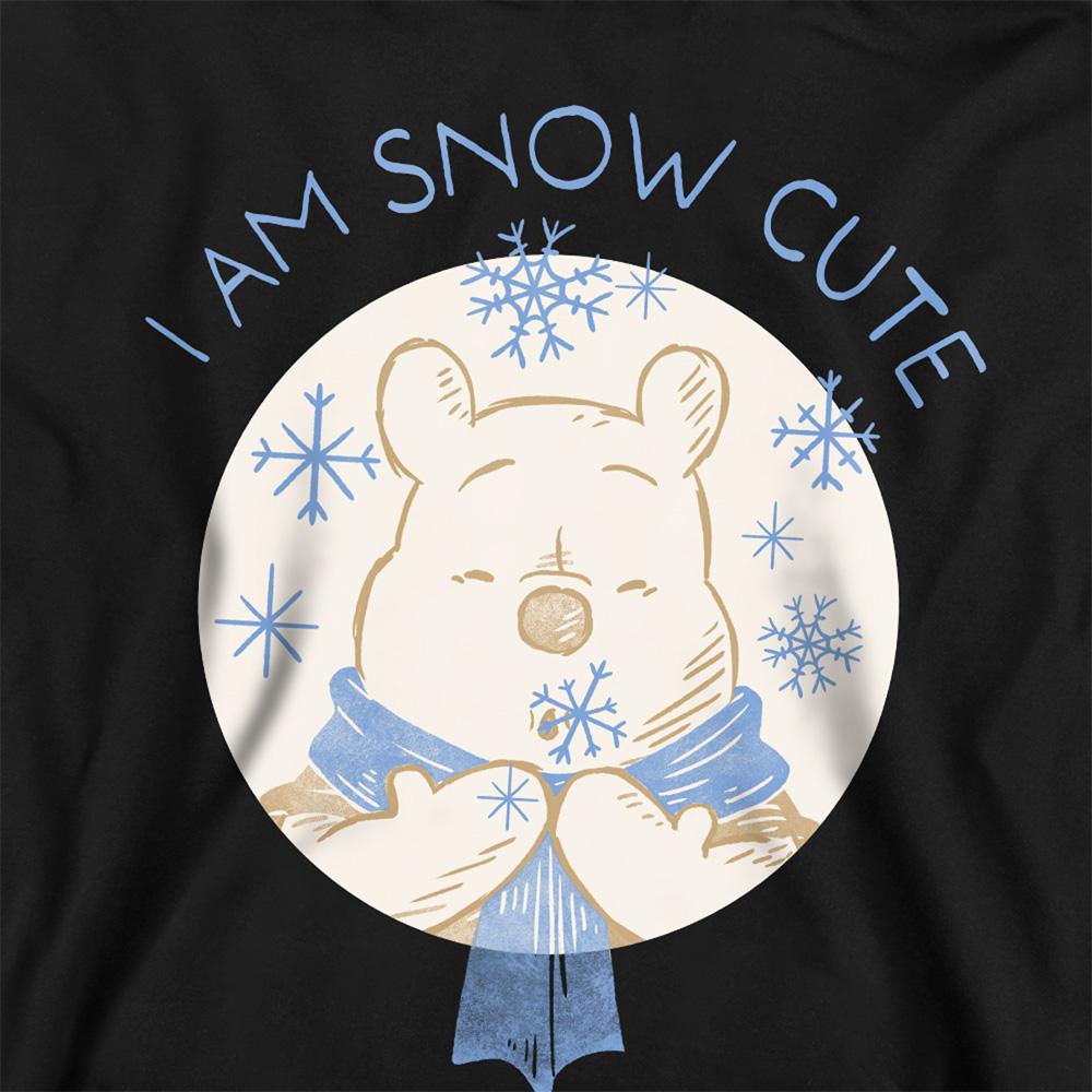Black - Back - Winnie the Pooh Childrens-Kids I Am Snow Cute Hoodie