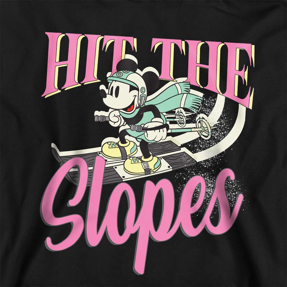 Navy - Back - Disney Childrens-Kids Hit The Slopes Mickey Mouse Pullover Hoodie