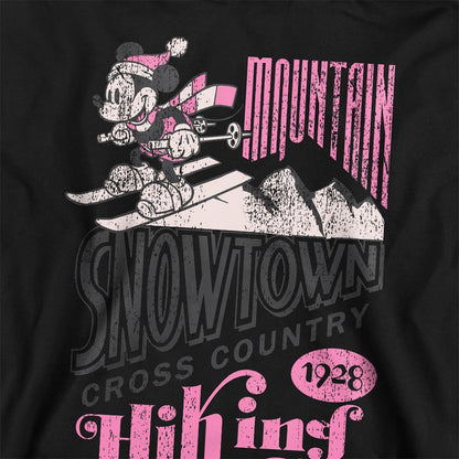 Navy - Back - Disney Childrens-Kids Snowtown Mickey Mouse Skiing Pullover Hoodie