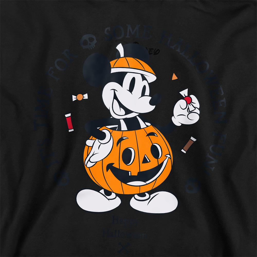 Navy - Back - Disney Childrens-Kids Mickey Mouse Pumpkin Pullover Hoodie