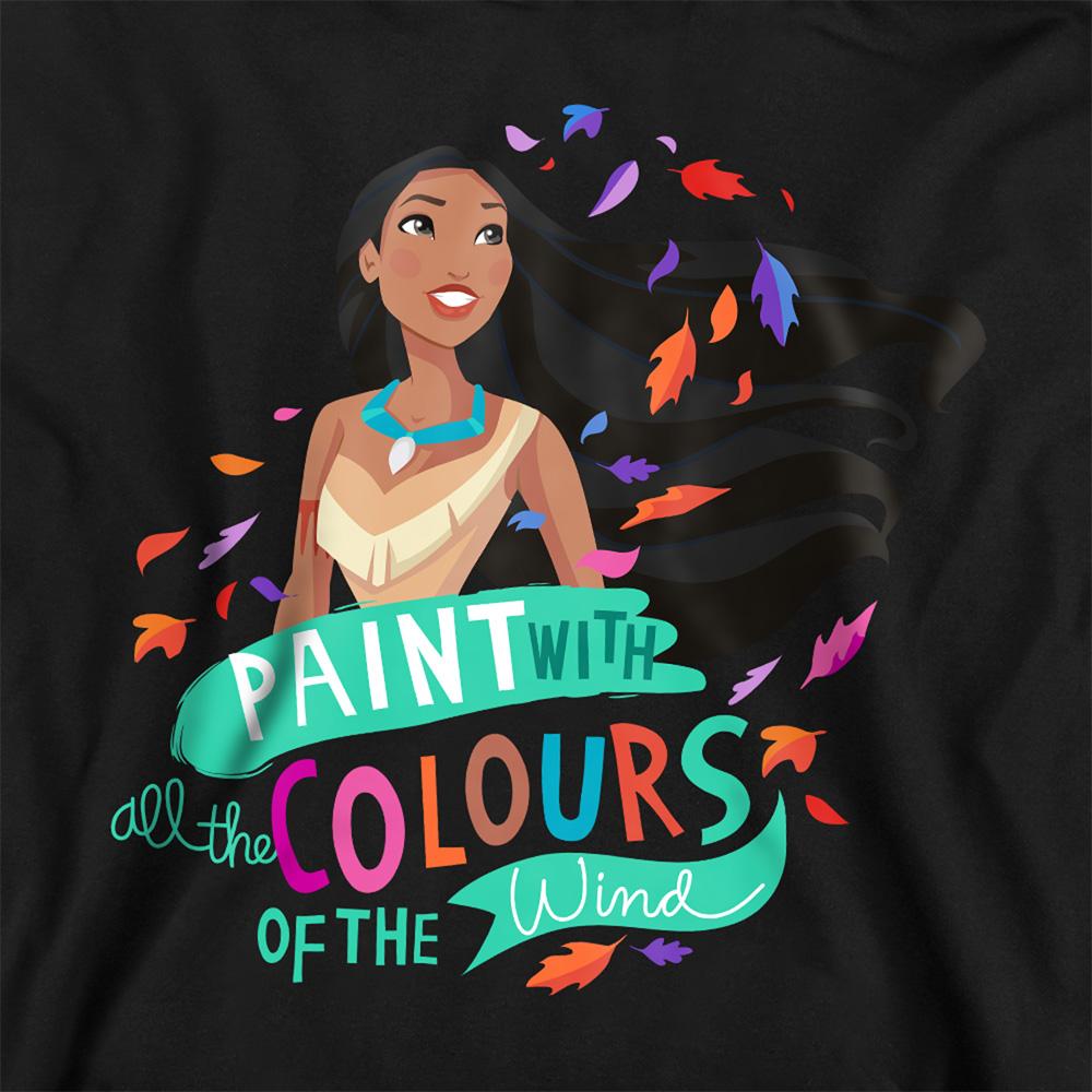 Navy - Back - Pocahontas Childrens-Kids Colours Of The Wind Hoodie