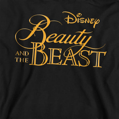 Black - Back - Beauty And The Beast Childrens-Kids Logo Hoodie